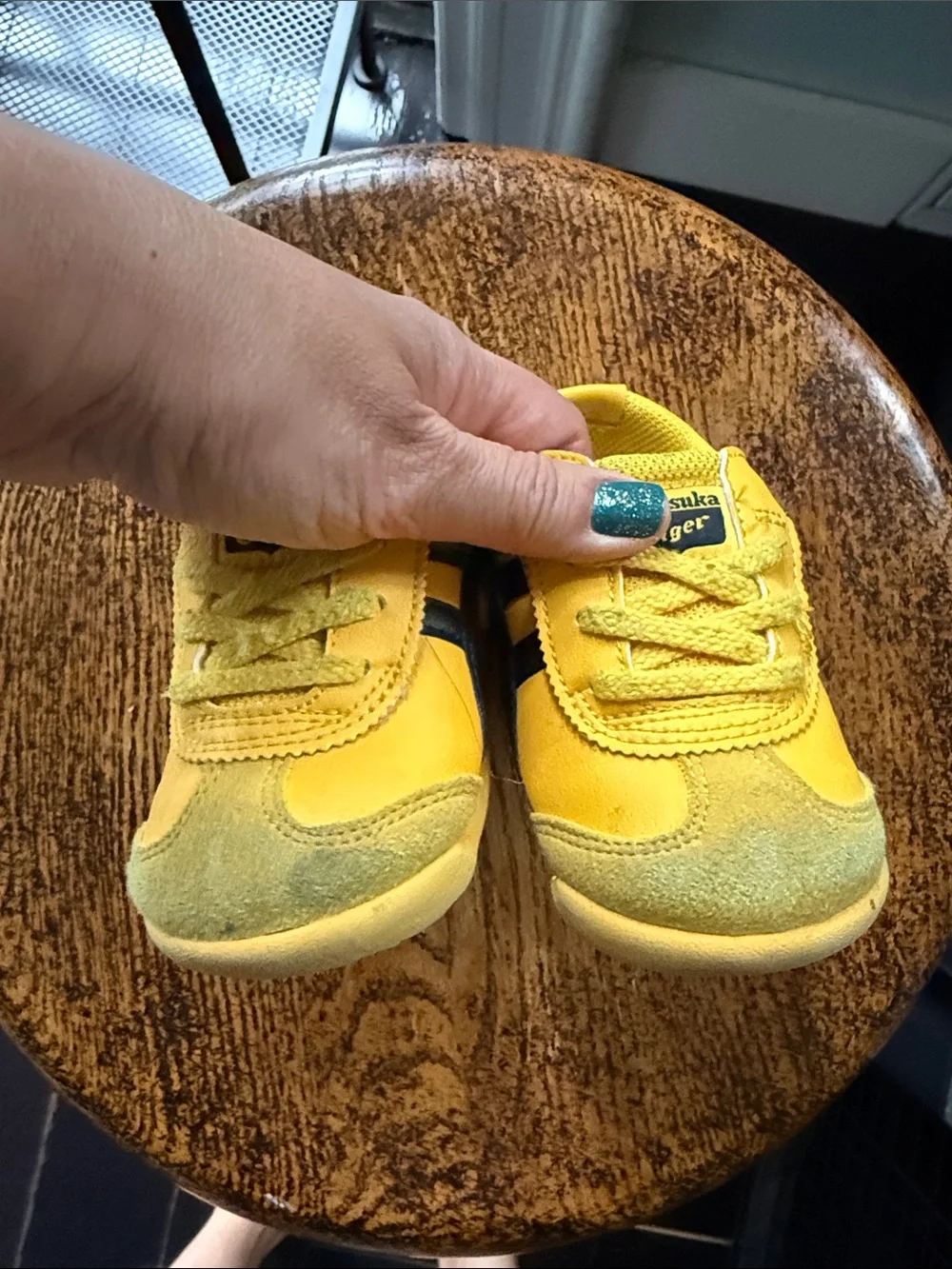 Onitsuka Tiger by Asics Kids' Yellow Velcro Trainers